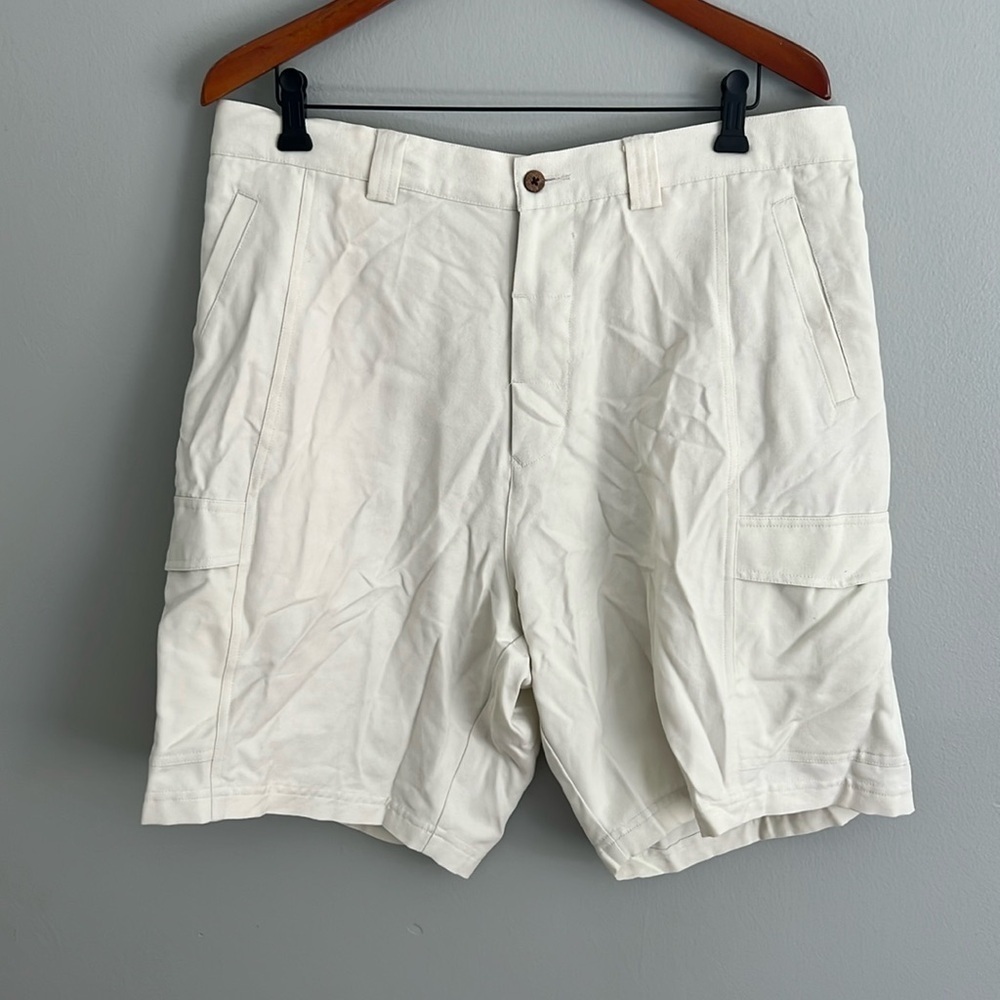 Joseph  Feiss Mens Resort Tencel Cotton Blend Cargo Shorts 38 Waist